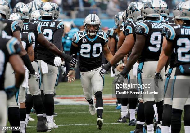Kurt Coleman of the Carolina Panthers takes the field before their game against the Green Bay Packers at Bank of America Stadium on December 17, 2017...