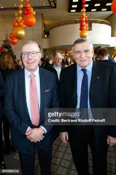 President of "'Opera National de Paris" Bernard Stirn and President of AROP Jean-Louis Beffa attend the 32th "Reve d'Enfants" : Charity Gala at Opera...