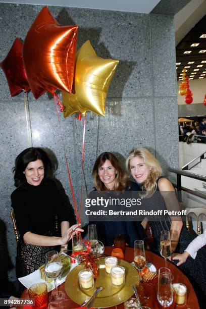 Stylist Vanessa Seward with Members of the "Reve d'enfants" committee, Julie Vuillieme and Caroline von Krockow-Lahame attend the 32th "Reve...