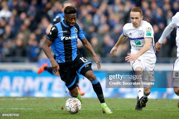 Abdoulay Diaby of Club Brugge, Adrien Trebel of RSC Anderlecht during the Belgium Pro League match between Club Brugge v Anderlecht at the Jan...