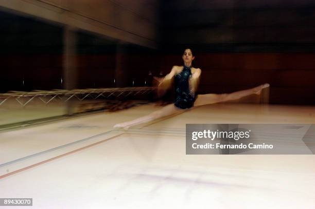 Madrid. Lara Gonzalez, gymnast of the Spanish Olympic Team.
