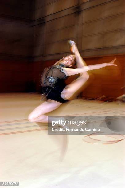 Madrid. Barbara Gonzalez, gymnast of the Spanish Olympic Team.