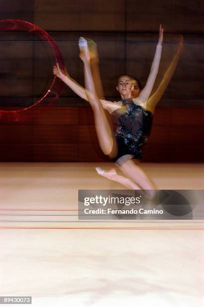 Madrid. Lara Gonzalez, gymnast of the Spanish Olympic Team.
