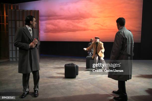 Abadia Teathe, Madrid. Spain. General dress rehearsal of the play 'Terrorismo' by Vladimir & Oleg Presnyakov, with direction of Carlos Aladro.