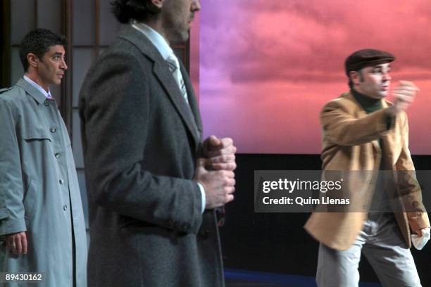 Abadia Teathe, Madrid. Spain. General dress rehearsal of the play 'Terrorismo' by Vladimir & Oleg Presnyakov, with direction of Carlos Aladro.