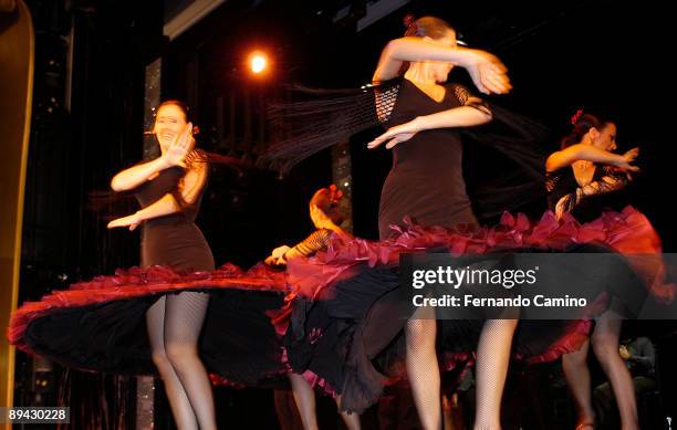 The 'bailaora of flamenco' Cristina Hoyos' Company performing in a private festival in Barcelona, Spain.