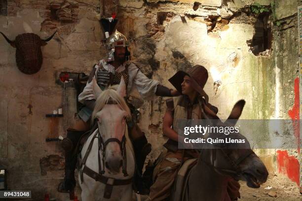 Madrid, Spain. Filming of an audio-visual for the spectacle 'DQ....pasajero en transito', in which the dancer Rafael Amargo is the character of...