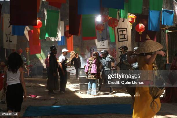 Madrid, Spain. Filming of an audio-visual for the spectacle 'DQ....pasajero en transito', in which the dancer Rafael Amargo is the character of...