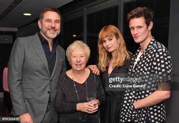 David Walliams, Kathleen Ellis, Lily James and Matt Smith attend the evening Gala Performance of "Matthew Bourne's Cinderella" at Sadler's Wells...