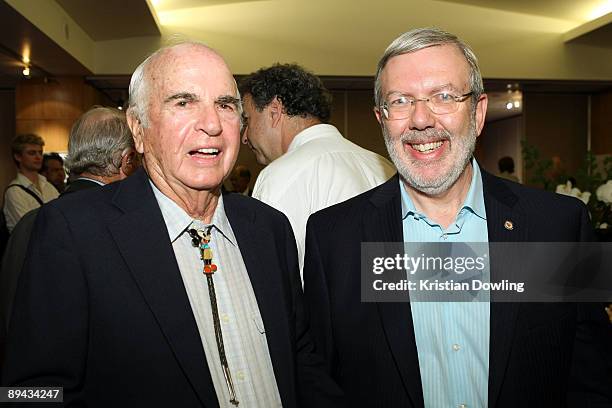 Film historian Leonard Maltin and director Joe Hale attend AMPAS' 14th Annual Marc Davis Celebration of Animation at the AMPAS Samuel Goldwyn Theater...