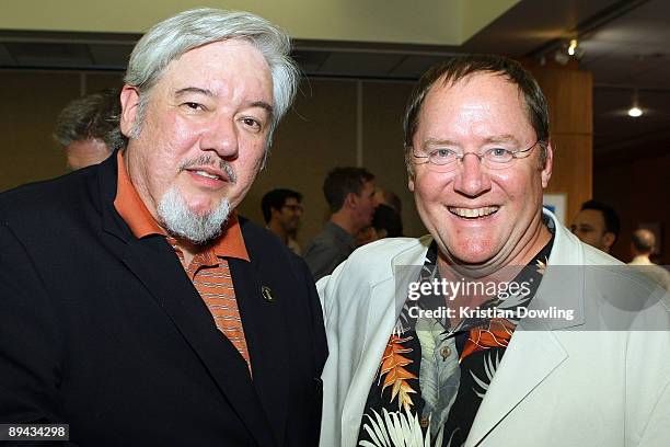 Animator Tom Sita and John Lasseter, chief creative officer of Pixar and Disney Animation Studios and principal creative advisor of Walt Disney...