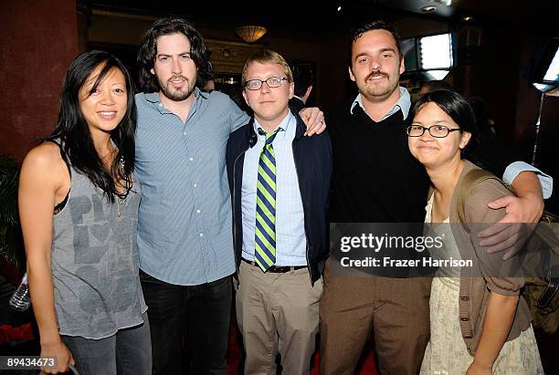 Michele Lee, husband Director Jason Reitman, Director/producer Nick Jasenovec, actor Jake Johnson and actress Charlyne Yi arrive at the Los Angeles...