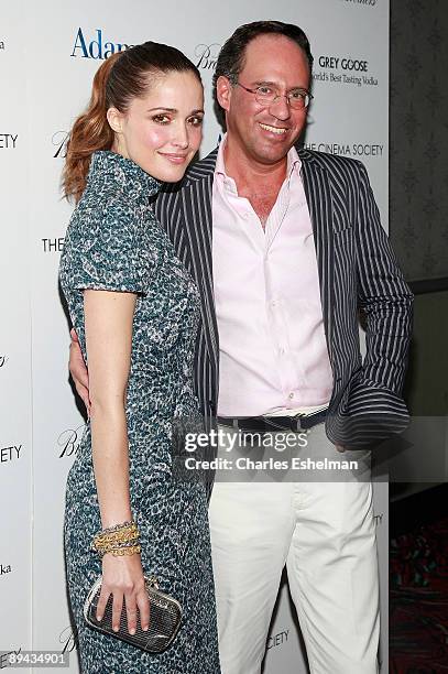 Actress Rose Byrne and Cinema Society Founder Andrew Saffir attend a screening of "Adam" hosted by the Cinema Society and Brooks Brothers at the AMC...