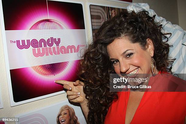 Marissa Jaret Winokur backstage as she promotes Oxygen's hit show "Dance Your Ass Off" at The Wendy Williams Show on July 28, 2009 in New York City.