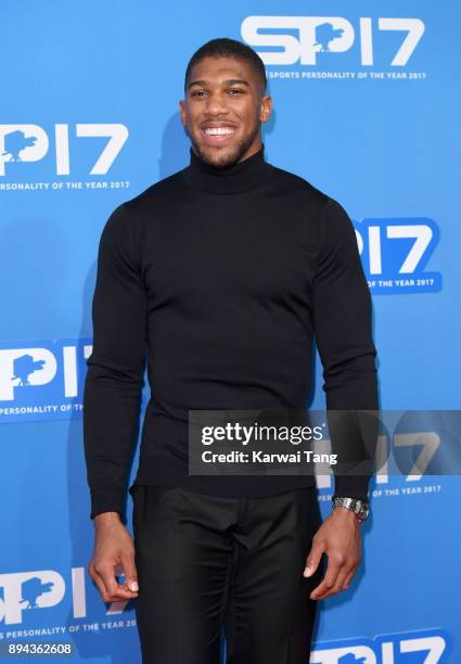 Anthony Joshua attends the BBC Sports Personality of the Year 2017 Awards at the Echo Arena on December 17, 2017 in Liverpool, England.