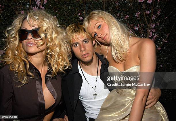 Pamela Anderson, Paris Latsis and Paris Hilton