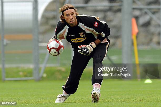 Giacomo Brichetto of U.S.Citt�di Palermo in action during a training session at Sportarena on July 28, 2009 in Bad Kleinkirchheim, Austria.