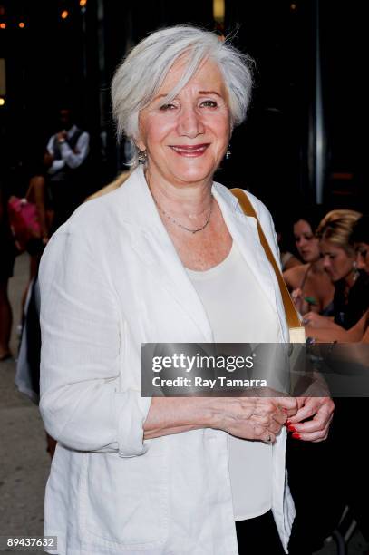 Actress Olympia Dukakis attends The Cinema Society & Brooks Brothers screening of "Adam" at AMC Loews 19th Street East on July 28, 2009 in New York...