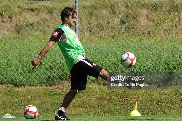 Giacomo Tedesco of U.S.Citt�di Palermo in action during a training session at Sportarena on July 27, 2009 in Bad Kleinkirchheim near Radenthein,...