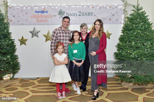 Jessica Alba, Cash Warren and family attend The Baby2Baby Holiday Party presented by Toys"R"Us at Montage Beverly Hills at Montage Beverly Hills on...