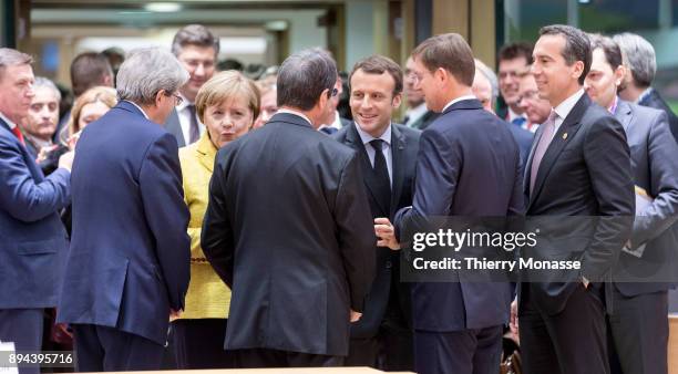 From Left: Latvian Prime Minister Maris Kucinskis, Italian Prime Minister Paolo Gentiloni, German Chancellor Angela Merkel, Cyprus President Nikos...