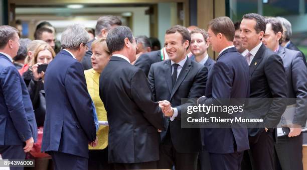 From Left: Latvian Prime Minister Maris Kucinskis, Italian Prime Minister Paolo Gentiloni, German Chancellor Angela Merkel, Cyprus President Nikos...