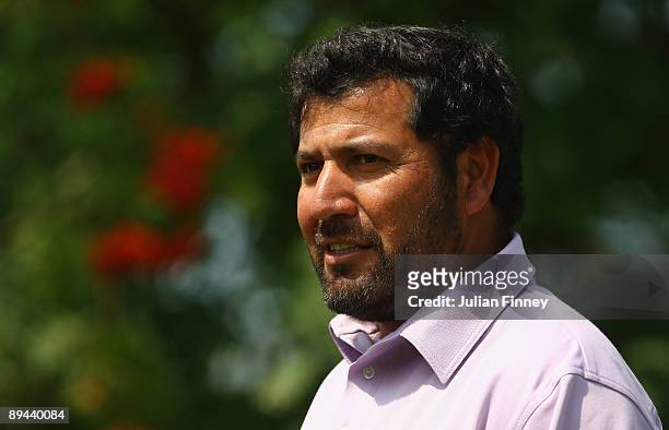 Ricardo Gonzalez of Argentina looks on in the Pro-Am tournament during previews for the Moravia Silesia Open Golf on July 29, 2009 in Celadna, Czech...