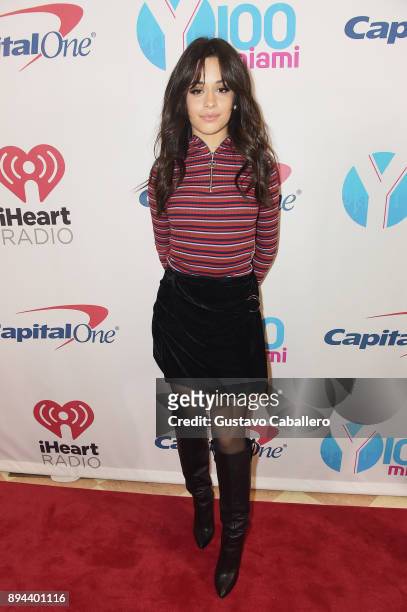 Camila Cabello attends Y100's Jingle Ball 2017 at BB&T Center on December 17, 2017 in Sunrise, Florida.