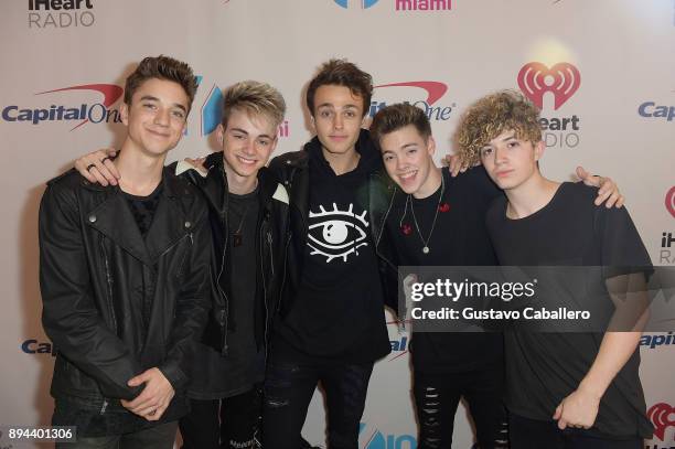 Why Don't We attends Y100's Jingle Ball 2017 at BB&T Center on December 17, 2017 in Sunrise, Florida.