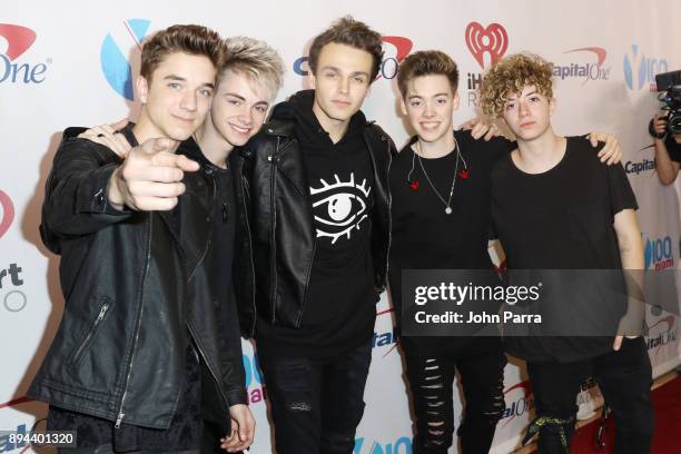 Why Don't We attends Y100's Jingle Ball 2017 at BB&T Center on December 17, 2017 in Sunrise, Florida.