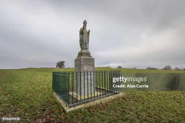 st patrick statue, hill of tara - saint patrick stock pictures, royalty-free photos & images
