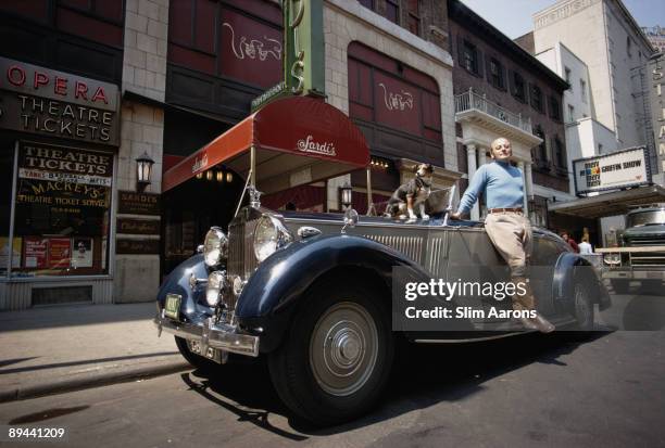 Restaurateur Vincent Sardi, Jr. Leans on a Rolls-Royce Phantom III outside Sardi's at 234 West 44th Street in Manhattan, June 1969. His parents...