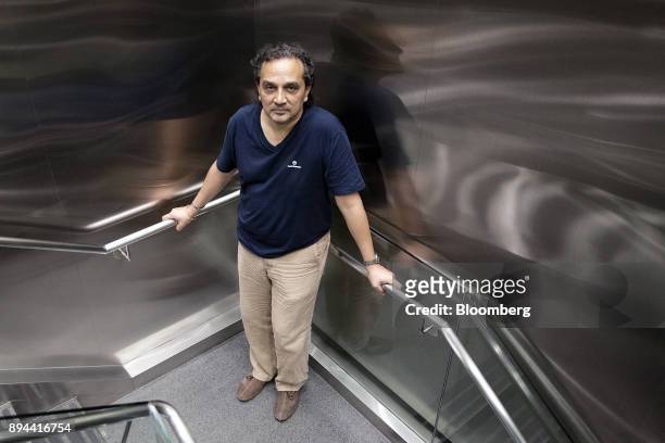 Shailesh Naik, founder and chief executive officer of MatchMove Pay Pte, poses for a photograph in Singapore, on Monday, Dec. 12, 2016. For South...