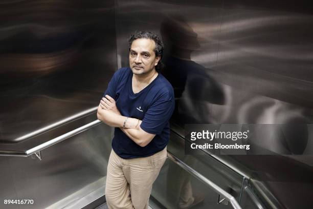 Shailesh Naik, founder and chief executive officer of MatchMove Pay Pte, poses for a photograph in Singapore, on Monday, Dec. 12, 2016. For South...