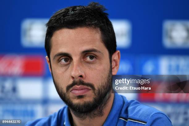 Gremio head coach Renato Gaucho attends a press conference ahead of the FIFA Club World Cup UAE 2017 final match between Real Madrid and Gremio at...