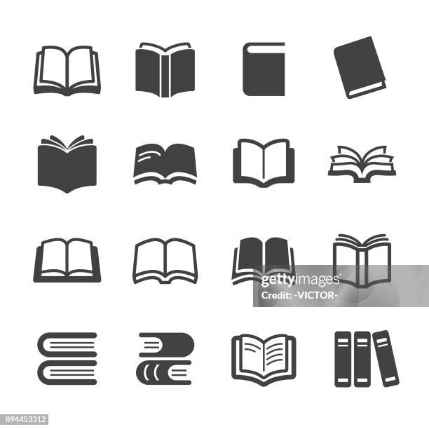 ilustrações de stock, clip art, desenhos animados e ícones de books icons - acme series - símbolo