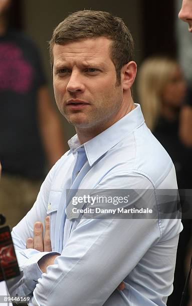 Dermot O'Leary seen at the X Factor Boot Camp at Hammersmith Apollo on July 29, 2009 in London, England.