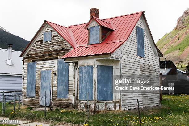 An abandoned house at Silverton in the Rocky Mountains on June 07, 2009 in Silverton, Colorado, United States. Silverton is a former silver mining...