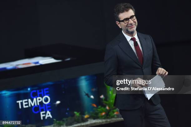 Fabio Fazio attends Che Tempo Che Fa Tv Show on December 17, 2017 in Milan, Italy.