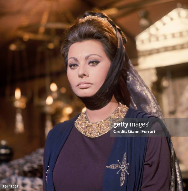 Madrid, Spain. The actress Sofia Loren in the movie 'El Cid'