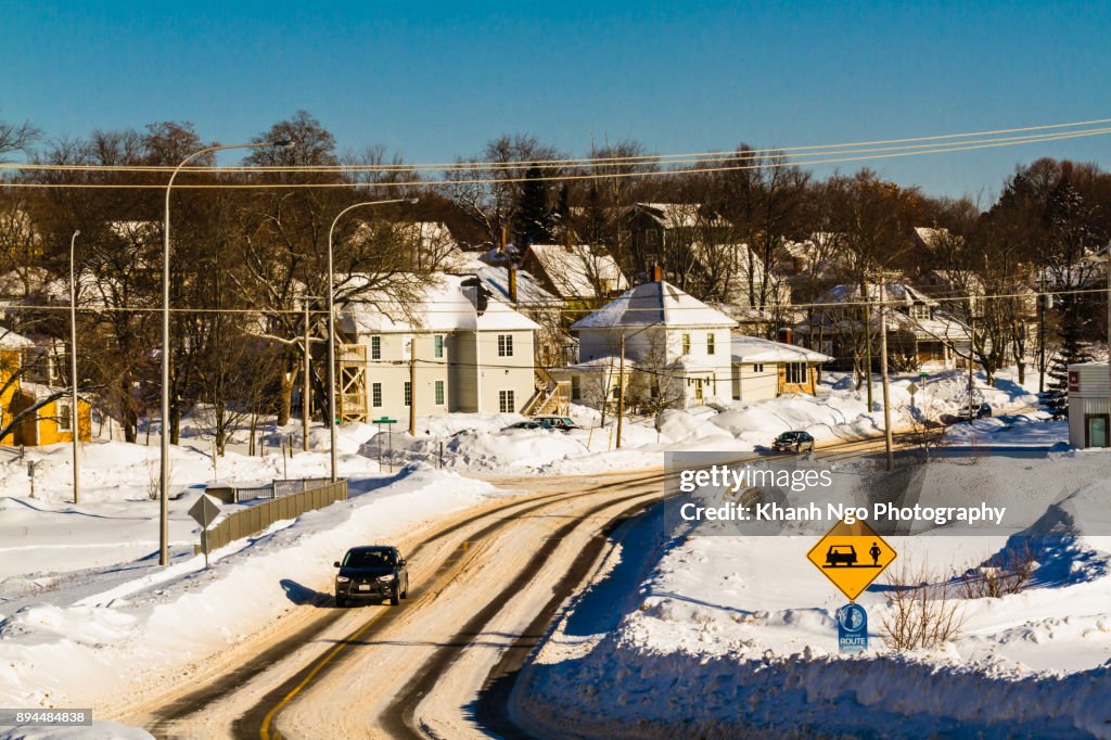 A snow road in Moncton