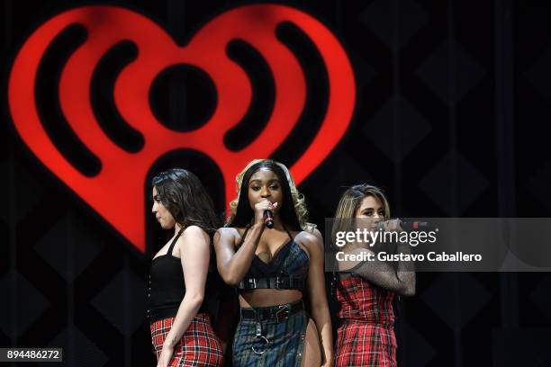 Fifth Harmony performs at Y100's Jingle Ball 2017 at BB&T Center on December 17, 2017 in Sunrise, Florida.