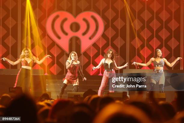 Fifth Harmony performs at Y100's Jingle Ball 2017 at BB&T Center on December 17, 2017 in Sunrise, Florida.