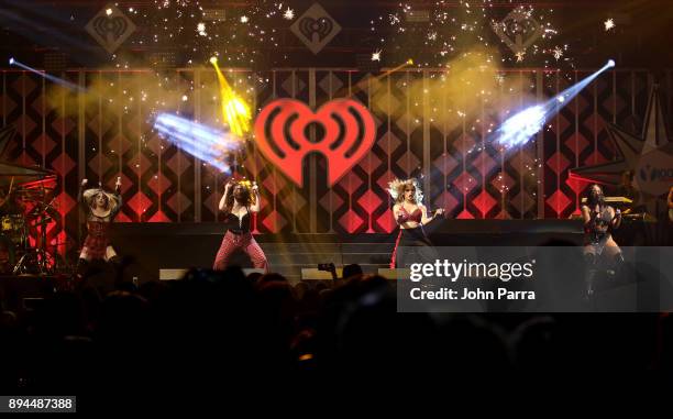 Fifth Harmony performs at Y100's Jingle Ball 2017 at BB&T Center on December 17, 2017 in Sunrise, Florida.