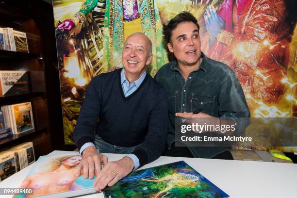 Benedikt Taschen and photographer David LaChapelle attend the David LaChapelle book signing at TASCHEN Store Beverly Hills on December 17, 2017 in...