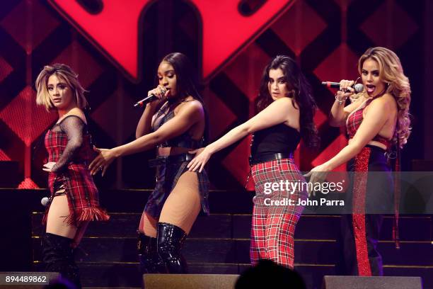 Fifth Harmony performs at Y100's Jingle Ball 2017 at BB&T Center on December 17, 2017 in Sunrise, Florida.