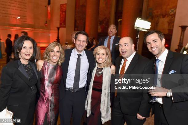 Amy Entelis, Alisyn Camerota, John Berman, Kelly Wallace, Brian Stelter, and Dave Briggs attend CNN Heroes 2017 at the American Museum of Natural...
