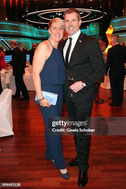 Christina Obergfoell and her husband Boris Obergfoell during the 'Sportler des Jahres 2017' Gala at Kurhaus Baden-Baden on December 17, 2017 in...