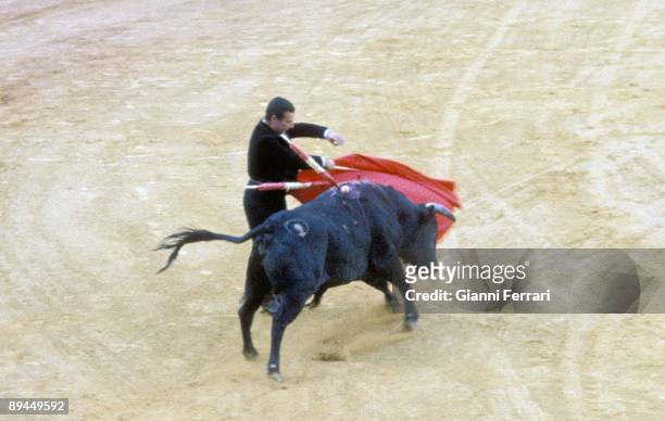 Spain. The bullfighter Antonio Bienvenida during a bullfight.