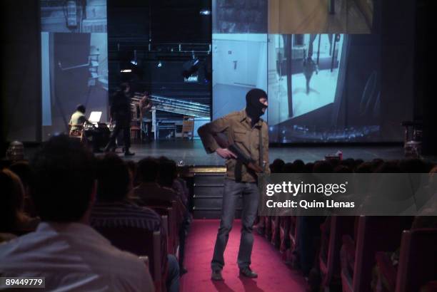 September 17, 2008. Maria Guerrero Theatre, Madrid, Spain. Dress rehearsal of the play 'Boris Godunov' with text by David Plana and direction of...